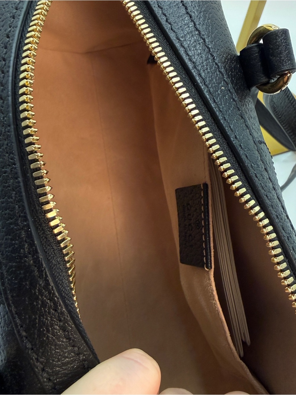 NWT Gucci Black Leather Ophidia Bag with Red & Green Web - Picture 6 of 7
